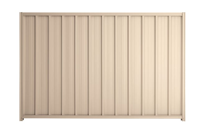 Good Neighbour Superdek 2100mm High Fence Panel Sheet: Merino, Post/Track: Merino