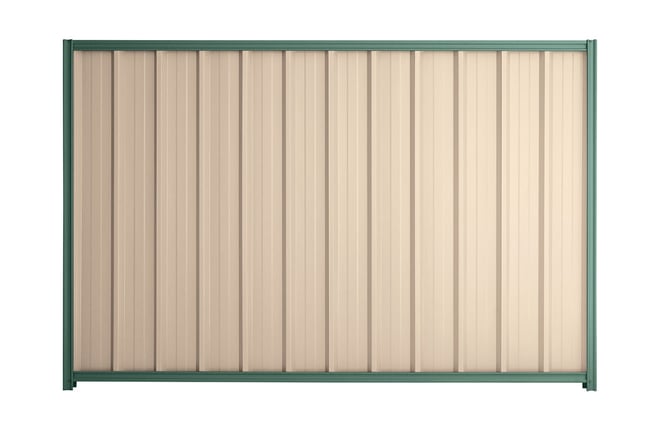 Good Neighbour Superdek 2100mm High Fence Panel Sheet: Merino, Post/Track: Rivergum