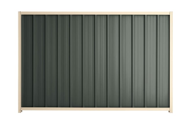 Good Neighbour Superdek 2100mm High Fence Panel Sheet: Slate Grey, Post/Track: Primrose
