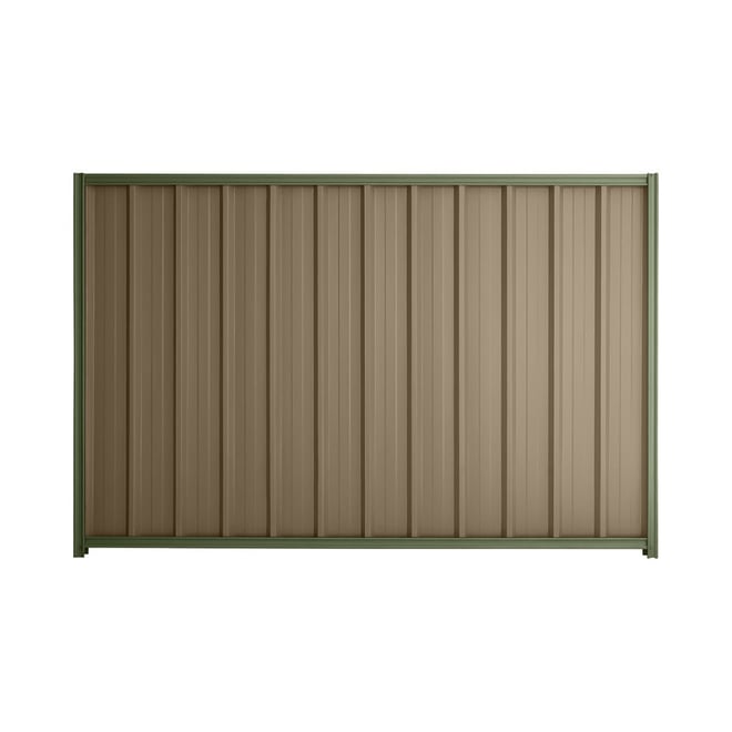Good Neighbour® Superdek® 900mm High Fence Panel Sheet: Beige Post/Track: Mist Green