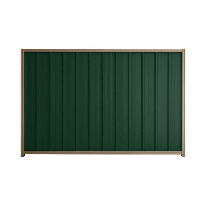 Good Neighbour® Superdek® 900mm High Fence Panel Sheet: Caulfield Green Post/Track: Beige