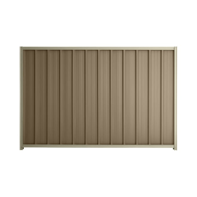 Good Neighbour® Superdek® 1200mm High Fence Panel Sheet: Beige Post/Track: Moss Vale Sand