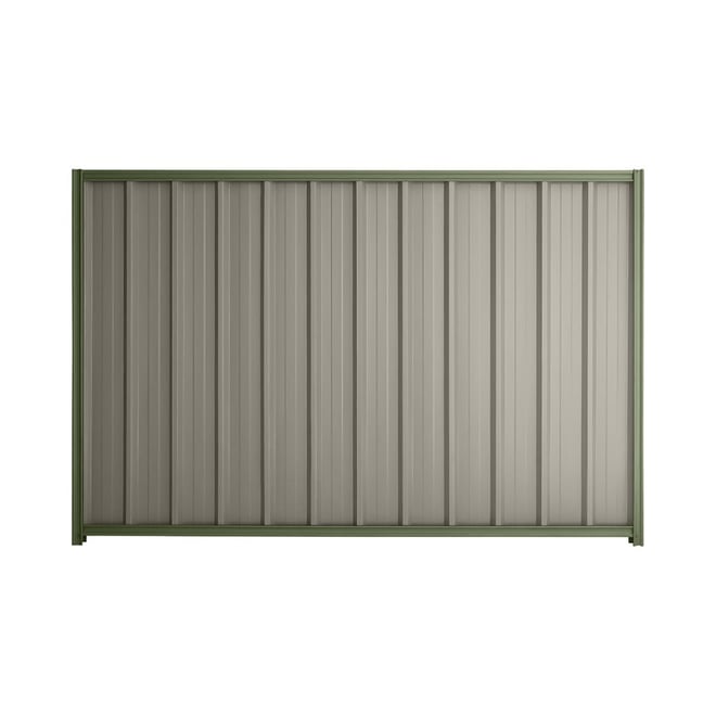 Good Neighbour® Superdek® 1200mm High Fence Panel Sheet: Birch Post/Track: Mist Green