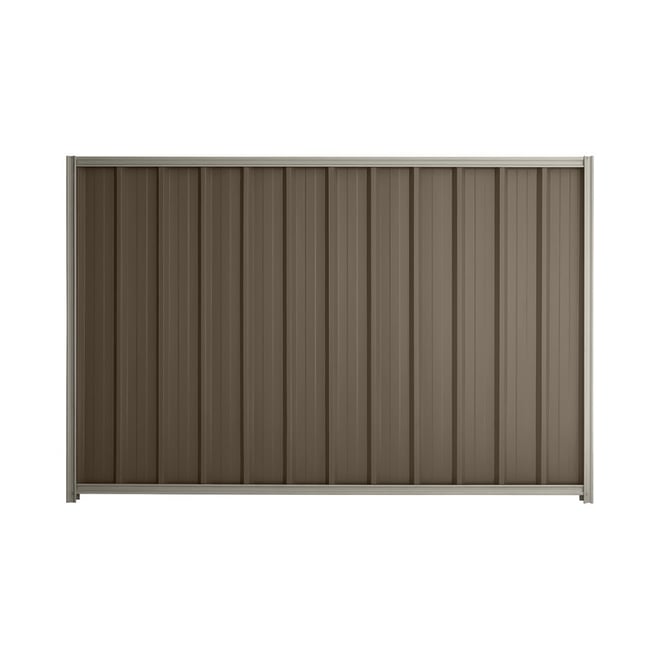 Good Neighbour® Superdek® 1200mm High Fence Panel Sheet: Banyan Brown Post/Track: Birch