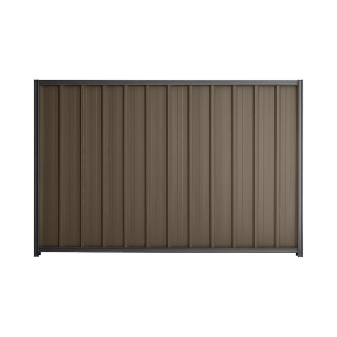 Good Neighbour® Superdek® 1200mm High Fence Panel Sheet: Banyan Brown Post/Track: Granite