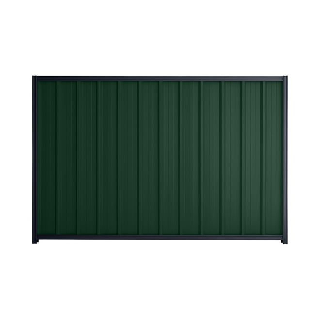 Good Neighbour® Superdek® 1200mm High Fence Panel Sheet: Caulfield Green Post/Track: Dark Stone