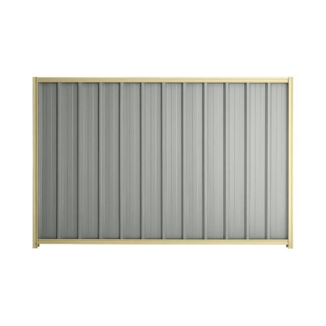 Good Neighbour® Superdek® 1200mm High Fence Panel Sheet: Gull Grey Post/Track: Primrose
