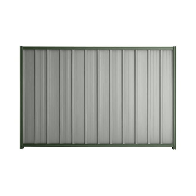 Good Neighbour® Superdek® 1200mm High Fence Panel Sheet: Gull Grey Post/Track: Rivergum