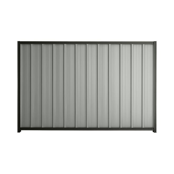 Good Neighbour® Superdek® 1200mm High Fence Panel Sheet: Gull Grey Post/Track: Slate Grey