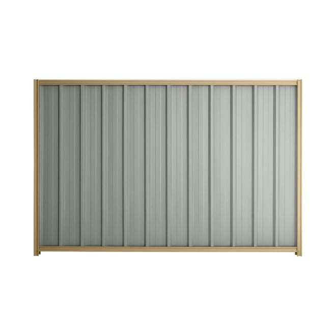 Good Neighbour® Superdek® 1200mm High Fence Panel Sheet: Gull Grey Post/Track: Wheat