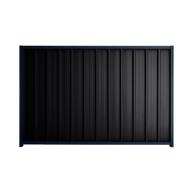 Good Neighbour® Superdek® 1200mm High Fence Panel Sheet: Gun Metal Grey Post/Track: Mountain Blue
