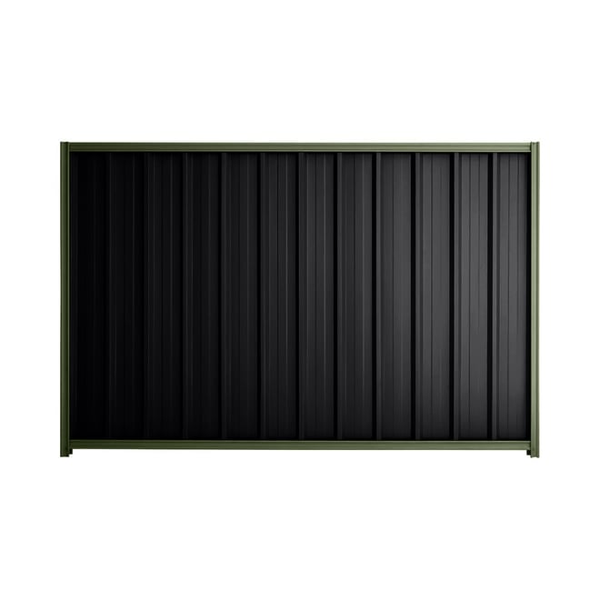 Good Neighbour® Superdek® 1200mm High Fence Panel Sheet: Gun Metal Grey Post/Track: Mist Green