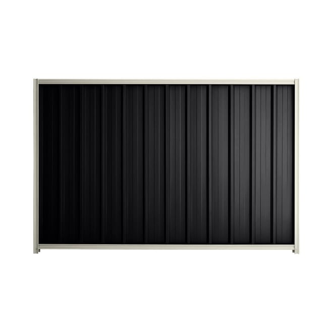 Good Neighbour® Superdek® 1200mm High Fence Panel Sheet: Gun Metal Grey Post/Track: Off White