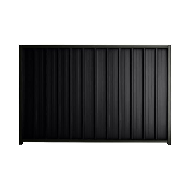 Good Neighbour® Superdek® 1200mm High Fence Panel Sheet: Gun Metal Grey Post/Track: Slate Grey