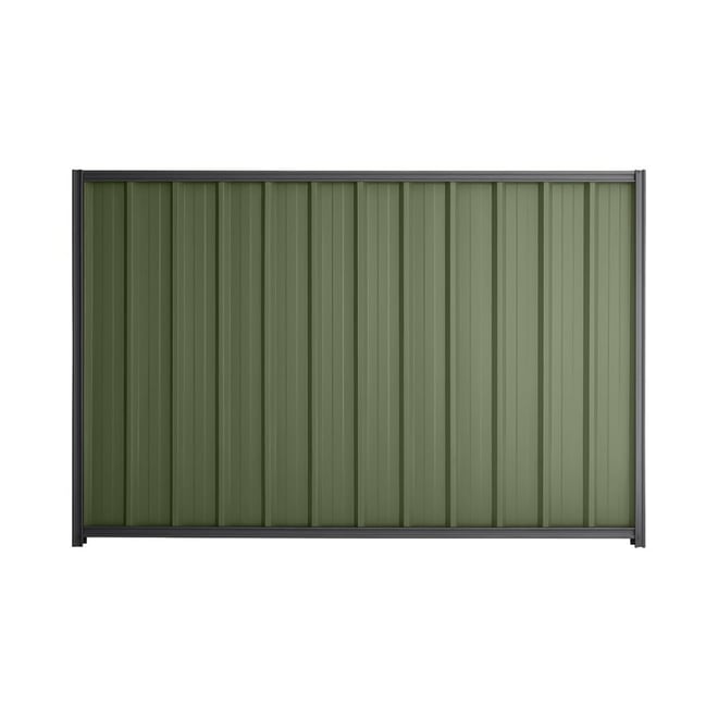 Good Neighbour® Superdek® 1200mm High Fence Panel Sheet: Mist Green Post/Track: Granite