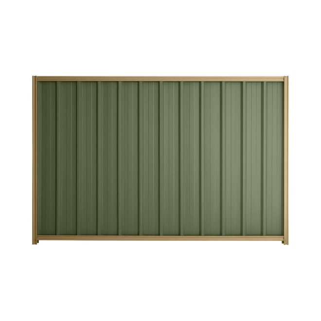 Good Neighbour® Superdek® 1200mm High Fence Panel Sheet: Mist Green Post/Track: Wheat