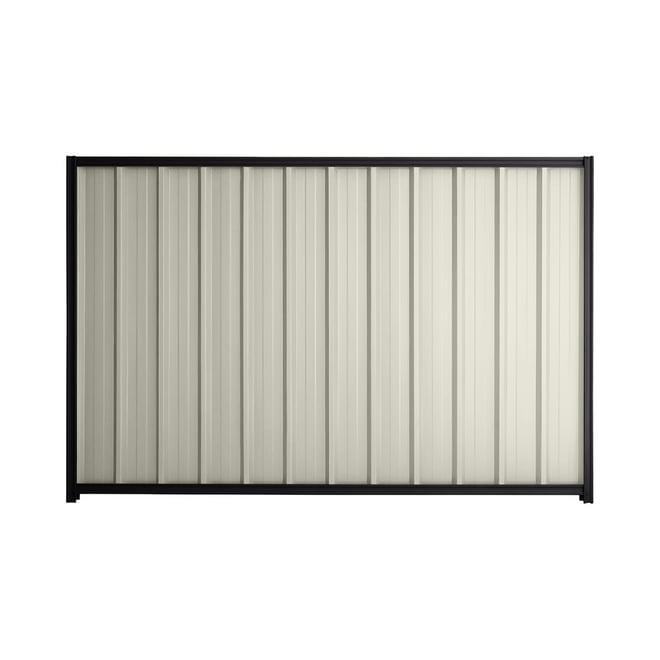 Good Neighbour® Superdek® 1200mm High Fence Panel Sheet: Off White Post/Track: Gun Metal Grey