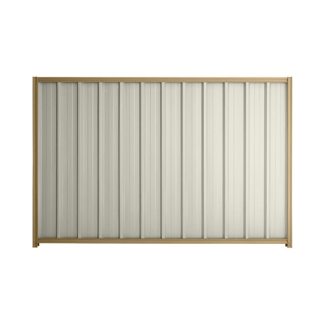 Good Neighbour® Superdek® 1200mm High Fence Panel Sheet: Off White Post/Track: Wheat