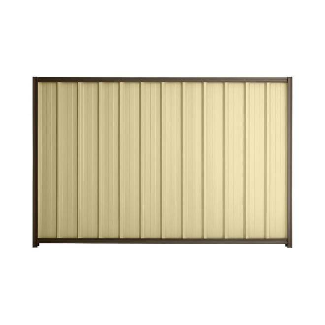 Good Neighbour® Superdek® 1200mm High Fence Panel Sheet: Primrose Post/Track: Banyan Brown