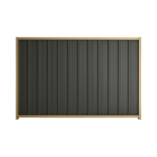 Good Neighbour® Superdek® 1200mm High Fence Panel Sheet: Slate Grey Post/Track: Wheat