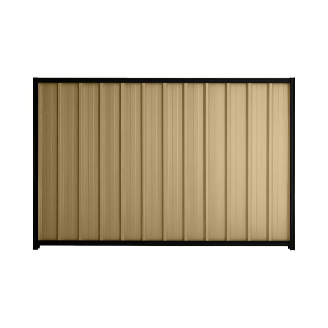 Good Neighbour® Superdek® 1200mm High Fence Panel Sheet: Wheat Post/Track: Ebony