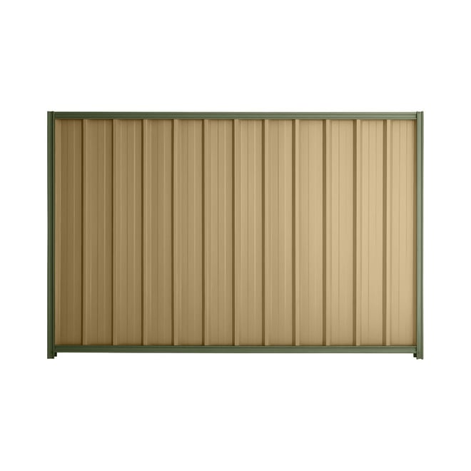 Good Neighbour® Superdek® 1200mm High Fence Panel Sheet: Wheat Post/Track: Mist Green