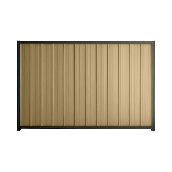 Good Neighbour® Superdek® 1200mm High Fence Panel Sheet: Wheat Post/Track: Slate Grey