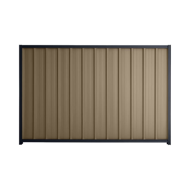 Good Neighbour® Superdek® 1500mm High Fence Panel Sheet: Beige Post/Track: Dark Stone