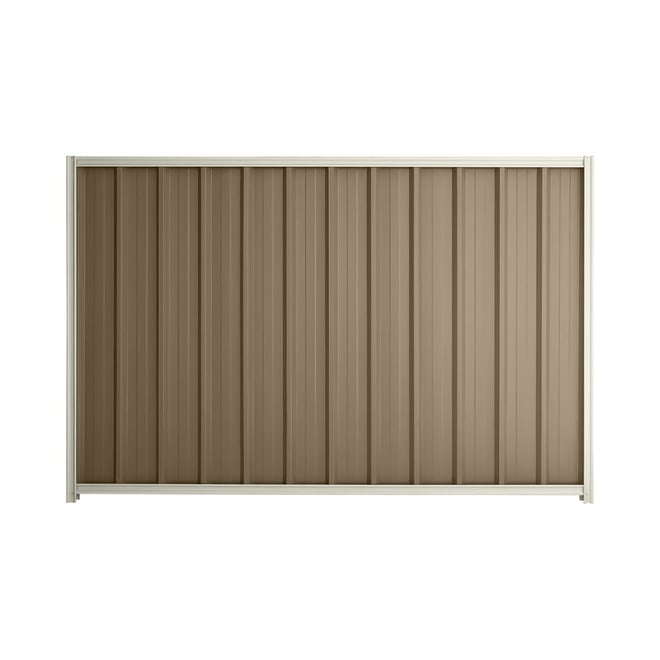 Good Neighbour® Superdek® 1500mm High Fence Panel Sheet: Beige Post/Track: Off White