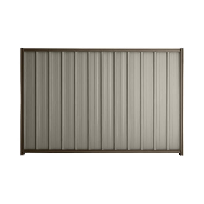 Good Neighbour® Superdek® 1500mm High Fence Panel Sheet: Birch Post/Track: Banyan Brown