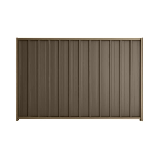 Good Neighbour® Superdek® 1500mm High Fence Panel Sheet: Banyan Brown Post/Track: Beige