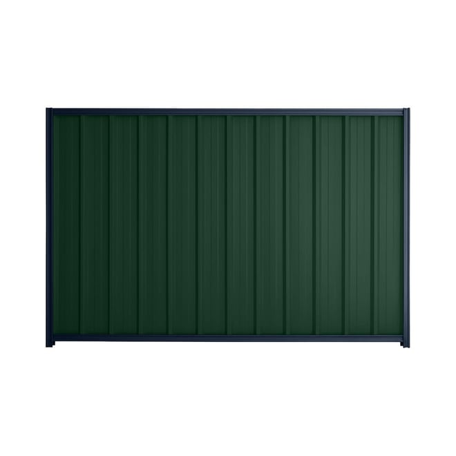 Good Neighbour® Superdek® 1500mm High Fence Panel Sheet: Caulfield Green Post/Track: Mountain Blue