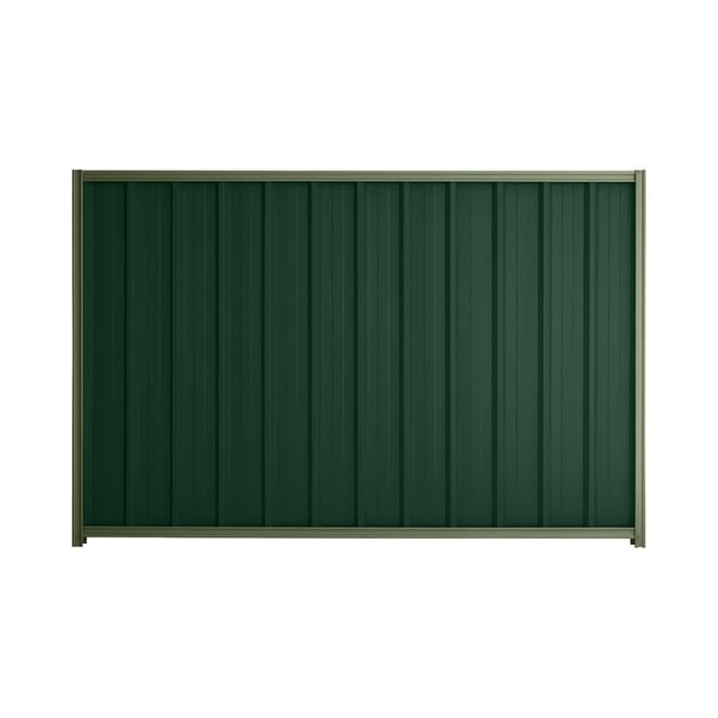 Good Neighbour® Superdek® 1500mm High Fence Panel Sheet: Caulfield Green Post/Track: Mist Green