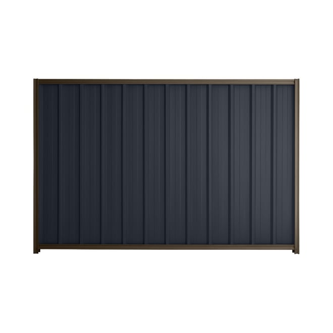 Good Neighbour® Superdek® 1500mm High Fence Panel Sheet: Dark Stone Post/Track: Banyan Brown
