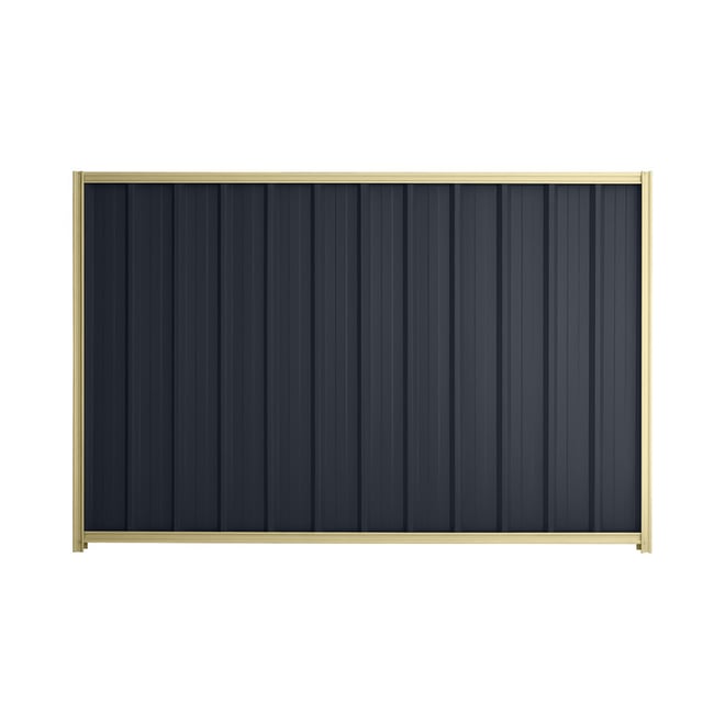 Good Neighbour® Superdek® 1500mm High Fence Panel Sheet: Dark Stone Post/Track: Primrose