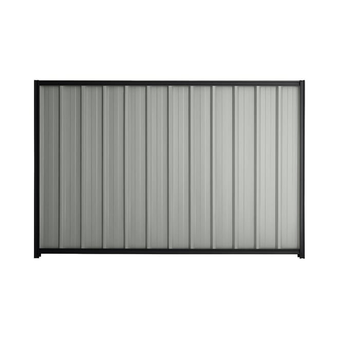 Good Neighbour® Superdek® 1500mm High Fence Panel Sheet: Gull Grey Post/Track: Gun Metal Grey
