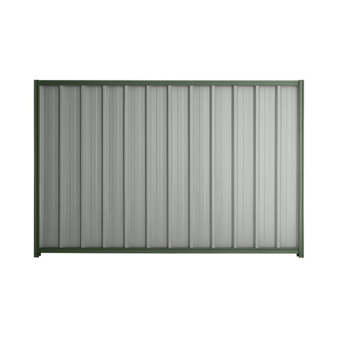 Good Neighbour® Superdek® 1500mm High Fence Panel Sheet: Gull Grey Post/Track: Rivergum