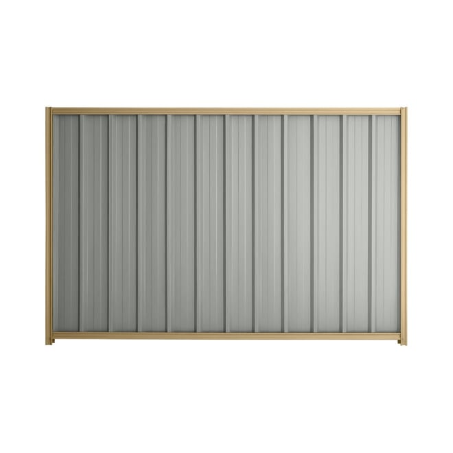 Good Neighbour® Superdek® 1500mm High Fence Panel Sheet: Gull Grey Post/Track: Wheat