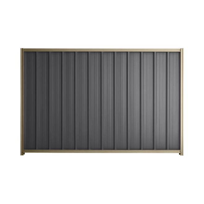 Good Neighbour® Superdek® 1500mm High Fence Panel Sheet: Granite Post/Track: Merino