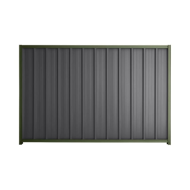 Good Neighbour® Superdek® 1500mm High Fence Panel Sheet: Granite Post/Track: Mist Green