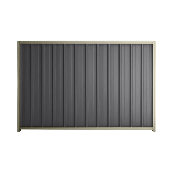 Good Neighbour® Superdek® 1500mm High Fence Panel Sheet: Granite Post/Track: Moss Vale Sand