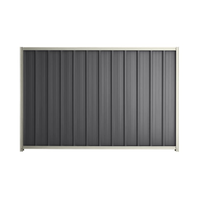Good Neighbour® Superdek® 1500mm High Fence Panel Sheet: Granite Post/Track: Off White