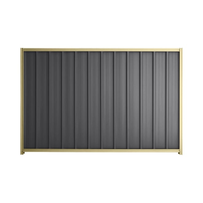 Good Neighbour® Superdek® 1500mm High Fence Panel Sheet: Granite Post/Track: Primrose