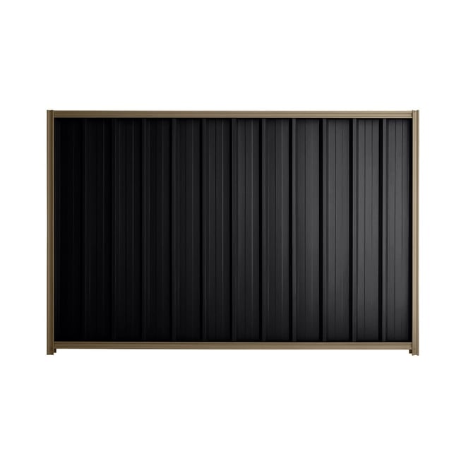 Good Neighbour® Superdek® 1500mm High Fence Panel Sheet: Gun Metal Grey Post/Track: Beige