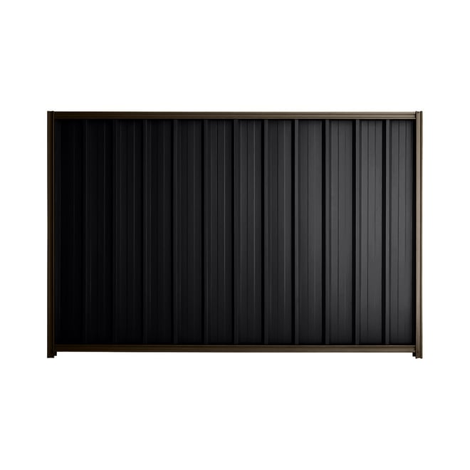 Good Neighbour® Superdek® 1500mm High Fence Panel Sheet: Gun Metal Grey Post/Track: Banyan Brown