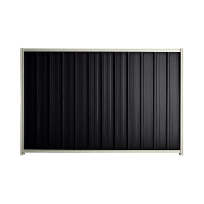 Good Neighbour® Superdek® 1500mm High Fence Panel Sheet: Gun Metal Grey Post/Track: Off White