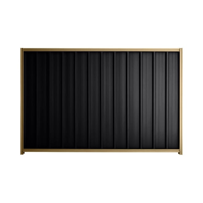 Good Neighbour® Superdek® 1500mm High Fence Panel Sheet: Gun Metal Grey Post/Track: Wheat