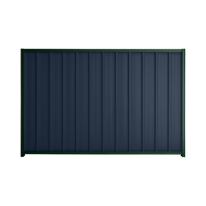 Good Neighbour® Superdek® 1500mm High Fence Panel Sheet: Mountain Blue Post/Track: Caulfield Green