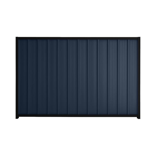 Good Neighbour® Superdek® 1500mm High Fence Panel Sheet: Mountain Blue Post/Track: Ebony