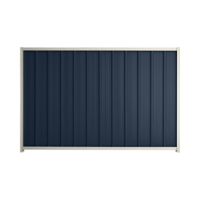 Good Neighbour® Superdek® 1500mm High Fence Panel Sheet: Mountain Blue Post/Track: Off White